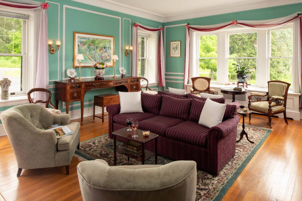 Living Room – Idlwilde – June 2018 | Schuyler County Lodging and Tourism Association